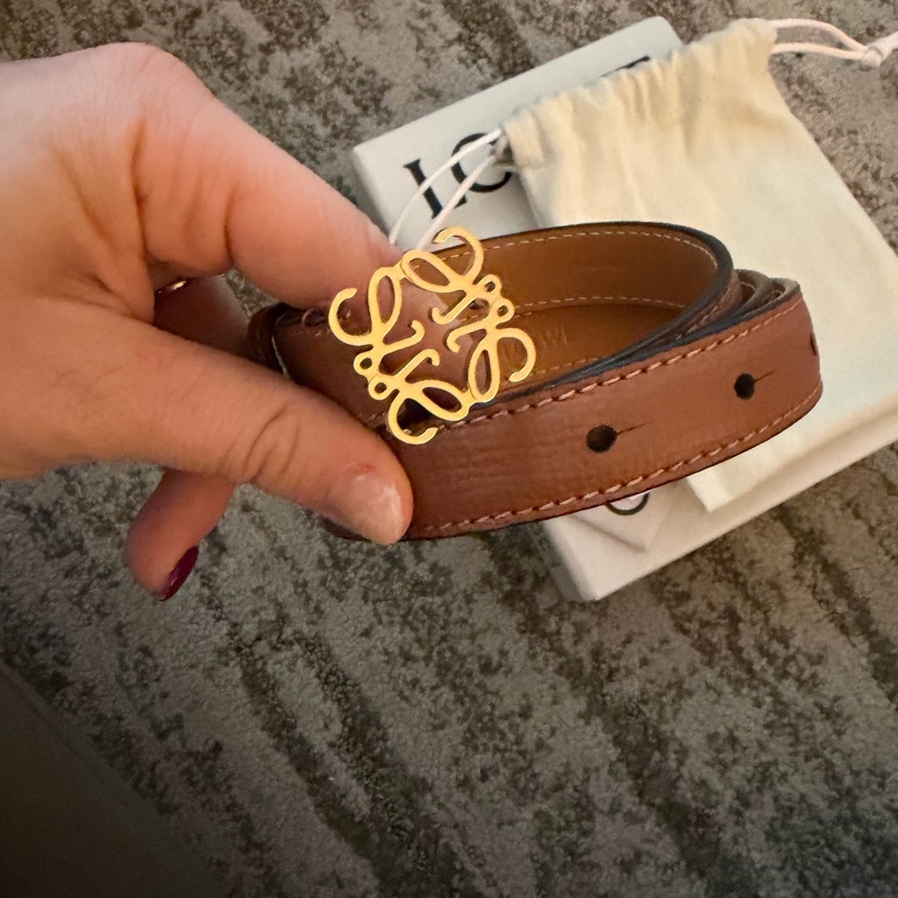 Loewe Brown Leather Belt NWT